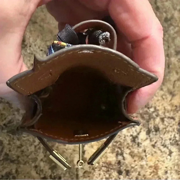 ❌SOLD❌Mini Handbag Charm or For Ear Pods Faux Leather Cognac NWOT - Picture 6 of 7